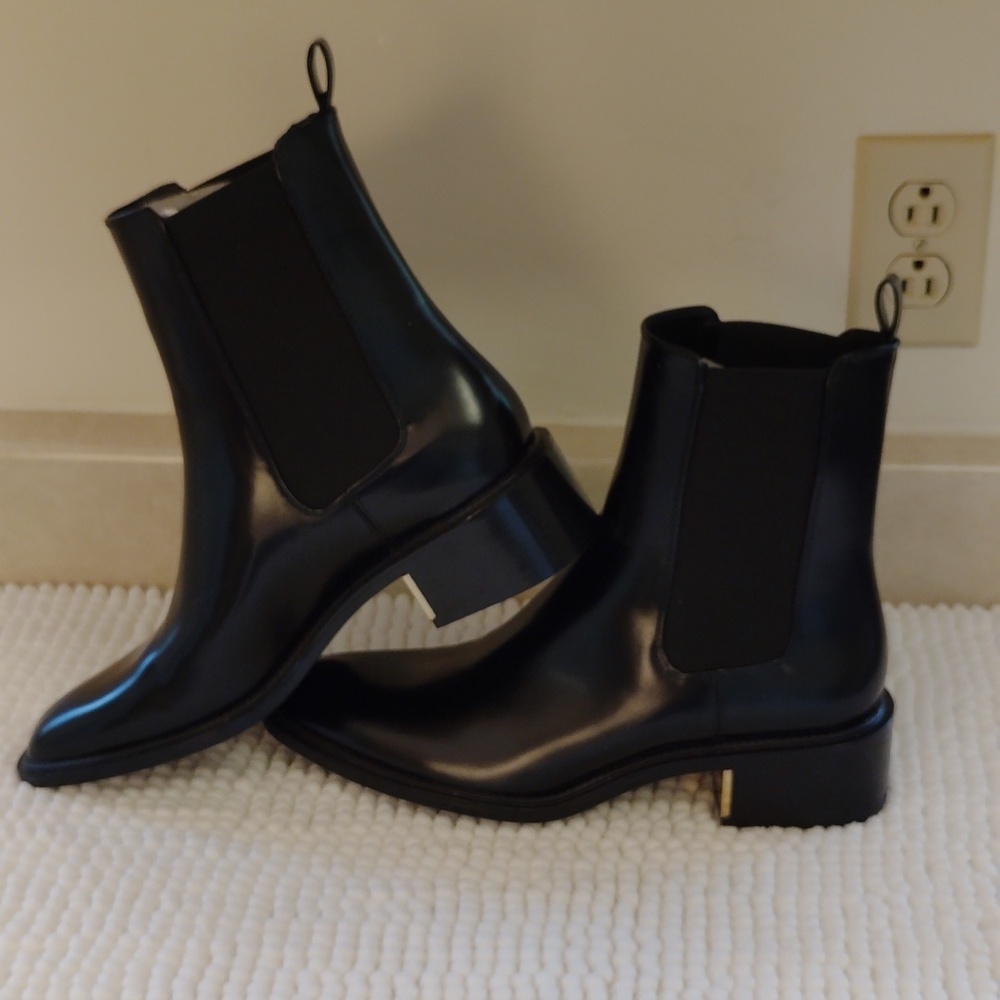 Zara Metal Trim Block Heel Women's Boots - Picture 6 of 10